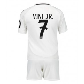 Real Madrid Vinicius Junior #7 Hemmakläder Barn 2024-25 Kortärmad (+ Korta byxor)